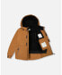 ფოტო #2 პროდუქტის Big Boys Two Piece Snowsuit Solid Brown Jacket And Grey Landscape Printed Brown Trees