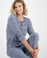 Фото #2 товара Women's 2-Pc. Printed Long-Sleeve Pajamas Set, Created for Macy's