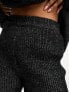 4th & Reckless Plus exclusive knitted trouser co-ord in black