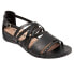 Фото #2 товара Softwalk Tula S2009-001 Womens Black Wide Leather Strap Sandals Shoes 6