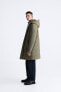 Padded parka with detachable collar