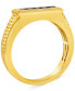 ფოტო #3 პროდუქტის Chocolatier® Men's Chocolate Diamond Rope Design Ring (1/3 ct. t.w.) in 14k Gold