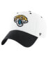 Men's White/Black Jacksonville Jaguars Double Header Diamond Clean Up Adjustable Hat