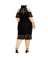 Фото #2 товара Plus Size Pippa Cold Shoulder Lace Dress