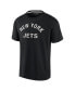 Men's and Women's Black New York Jets Super Soft Short Sleeve T-shirt