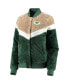 Women's Green, Cream Green Bay Packers Riot Squad Sherpa Full-Snap Jacket