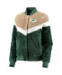 ფოტო #3 პროდუქტის Women's Green, Cream Green Bay Packers Riot Squad Sherpa Full-Snap Jacket