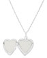 ფოტო #3 პროდუქტის Sterling Silver and 14k Gold Necklace, Heart Locket Pendant 18"