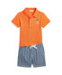 ფოტო #1 პროდუქტის Baby Boys Polo Bear Cotton Polo Shirt and Shorts Set