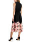 Фото #2 товара Women's Jenna Floral-Hem Drawstring-Waist Midi Dress