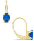 Gemstone Leverback Earrings in 10K Yellow Gold