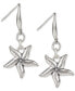 Фото #1 товара Silver-Tone Seashore Starfish Drop Earrings