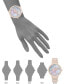 ფოტო #4 პროდუქტის Women's Pink Rubberized Bracelet Watch, 40.5mm