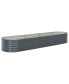 Фото #1 товара Garden Raised Bed 126"x31.5"x17.3" Galvanized Steel Gray