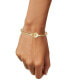 Heart & Key Tubogas Bangle Bracelet in 14k Gold-Plated Sterling Silver