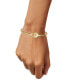 Фото #2 товара Heart & Key Tubogas Bangle Bracelet in 14k Gold-Plated Sterling Silver