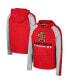 ფოტო #1 პროდუქტის Big Boys Red Maryland Terrapins Ned Raglan Long Sleeve Hooded T-shirt
