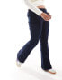 Noisy May Curve flared jeans in dark blue wash