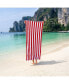 Фото #4 товара California Cabana Beach Towel (4 Pack, 30x70 in.), Striped, Soft Ringspun Cotton, Oversized Cabana Pool Towel