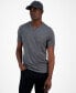 Men's Travel Stretch V-Neck T-Shirt, Created for Macy's Hthr Onyx, L - фото #7