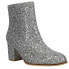Corkys Razzle Dazzle Glitter Zippered Booties Womens Silver Casual Boots 81-0013