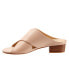 Фото #4 товара Trotters Nora T2226-130 Womens Beige Wide Leather Heeled Sandals Shoes 9.5