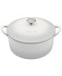 Natural Canvas Cast Iron 5.5 Qt. Round Covered Casserole