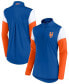 Фото #1 товара Women's Royal, Orange New York Mets Authentic Fleece Quarter-Zip Jacket
