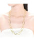 ფოტო #2 პროდუქტის Sterling Silver 14K Gold Plated Round Trinkets Clear Cubic Zirconia Accent Necklace