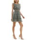 ფოტო #6 პროდუქტის Juniors' Printed Smocked-Waist Tiered Ruffle Dress