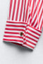 Фото #8 товара Рубашка oversize в полоску с отворотами ZARA