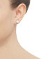 ფოტო #2 პროდუქტის Cultured Freshwater Pearl (7mm) & Diamond (1/6 ct. t.w.) Halo Stud Earrings in 14k Gold
