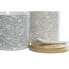 Фото #3 товара Сахарница DKD Home Decor Бежевый Серый Натуральный Бамбук Керамика 4 Предметы 9,5 x 9,5 x 9,5 cm
