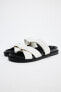 CONTRAST FLAT SANDALS