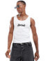 Фото #1 товара ASOS DESIGN muscle fit vest in white with text chest print