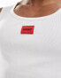 Фото #2 товара Hugo Bodywear red label edge tank top in white