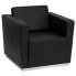 Фото #3 товара Hercules Trinity Series Contemporary Black Leather Chair With Stainless Steel Base