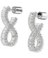 ფოტო #4 პროდუქტის Rhodium-Plated Baguette Crystal Infinity Drop Earrings