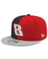 Men's Black and Scarlet Kyle Busch 9FIFTY Split Snapback Adjustable Hat