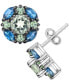ფოტო #1 პროდუქტის Multi-Gemstone Cluster Stud Earrings (3-1/3 ct. t.w.) in Sterling Silver