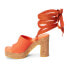 Фото #3 товара BEACH by Matisse Magnolia Block Heels Womens Orange Casual Sandals MAGNOLIA-848