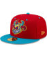 ფოტო #1 პროდუქტის Men's Red, Turquoise Vejigantes de Scranton/Wilkes-Barre Copa De La Diversion 59FIFTY Fitted Hat