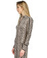 Фото #4 товара MICHAEL Women's Snake-Print Button Front Top