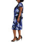 Фото #3 товара Plus Size Printed Blouson Midi Dress