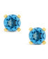 ფოტო #7 პროდუქტის Gemstone Stud Earrings in 14K Yellow Gold