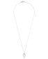 Фото #3 товара Macy's diamond Inverted Teardrop 18" Pendant Necklace (1/4 ct. t.w.) in 10k White Gold