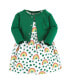 ფოტო #1 პროდუქტის Toddler Girls Hudson Cotton Dress and Cardigan Set, St Patricks Rainbow