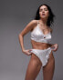 Фото #1 товара Topshop Mia satin lace thong in white