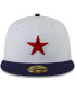 Головной убор New Era мужской Белый Детройт Stars Cooperstown Collection Turn Back The Clock 59FIFTY Fitted Hat Белый, 7 - фото #3