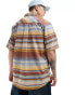 Kavu short sleeve stripe shirt in multi